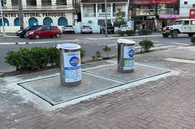 Novas lixeiras subterrâneas são instaladas em Serra Sede