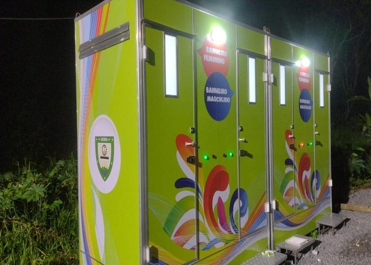 Secretaria de Serviços instala banheiros modulares na Serra