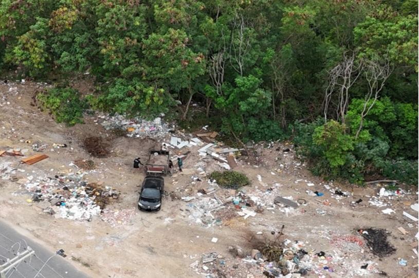 Serra utiliza drones para flagrar descarte irregular de lixo e aplicar multas