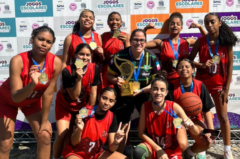 Equipe de basquete da Serra garante vaga no Campeonato Brasileiro Escolar
